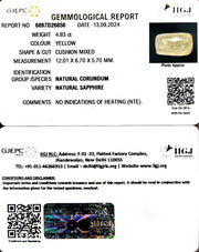 4.93/CT Natural Ceylonese Pukhraj with Govt Lab Certificate-4551